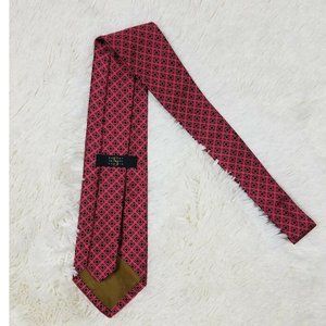 Robert Talbott Studio Men 100% Silk Tie Diamond Pattern Pink Black Gold Career G